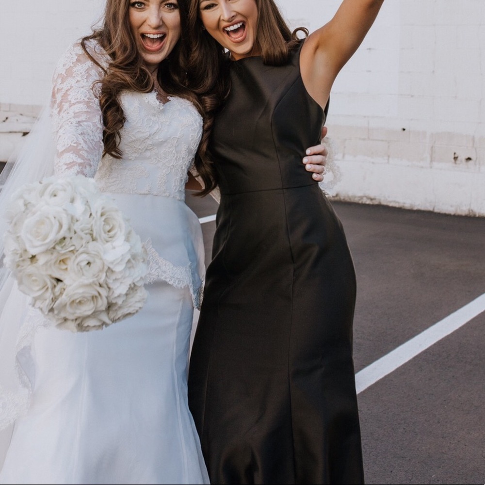 Alfred Sung style long formal dress